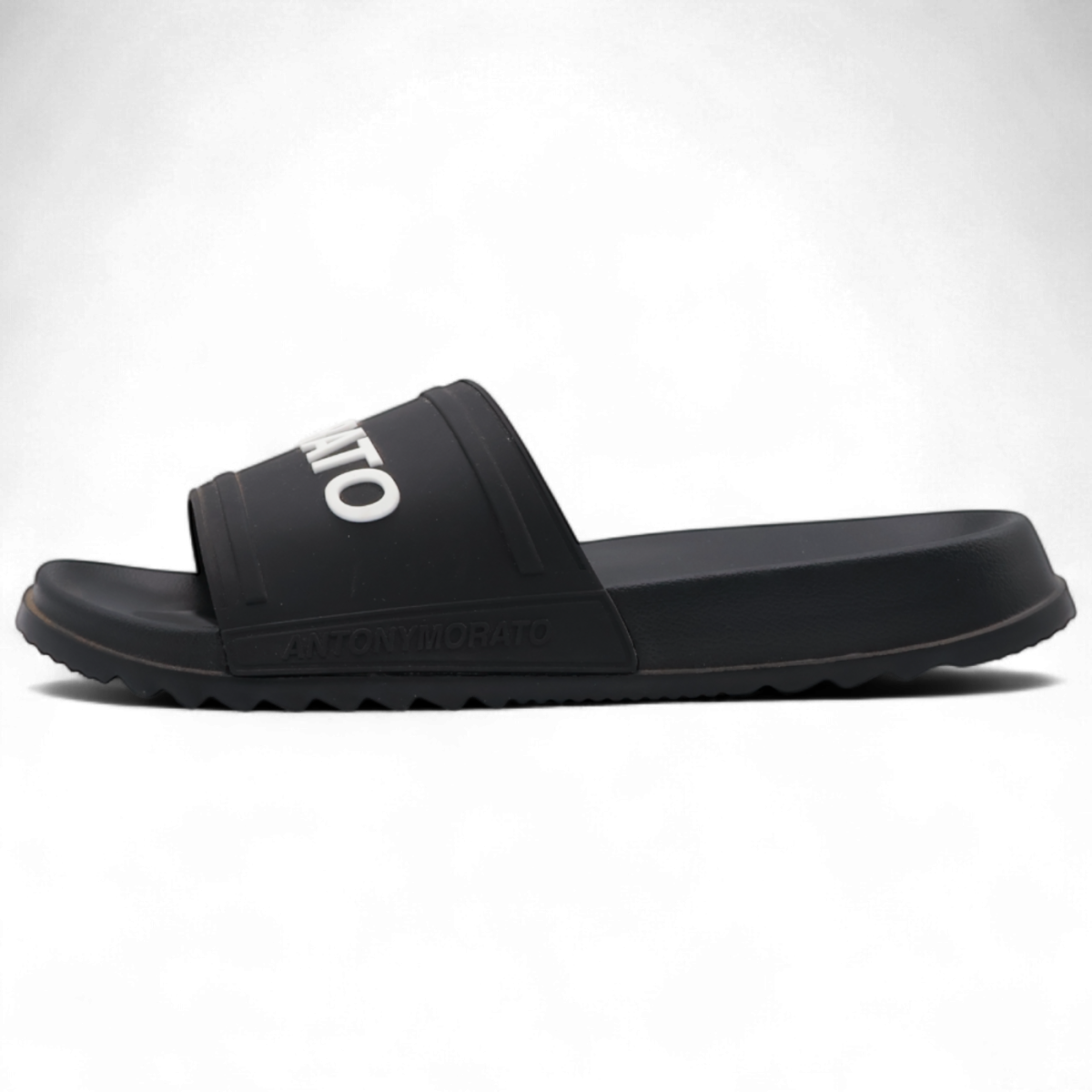 Chanclas Antony Morato Negras Logo Goma EVA Blanco