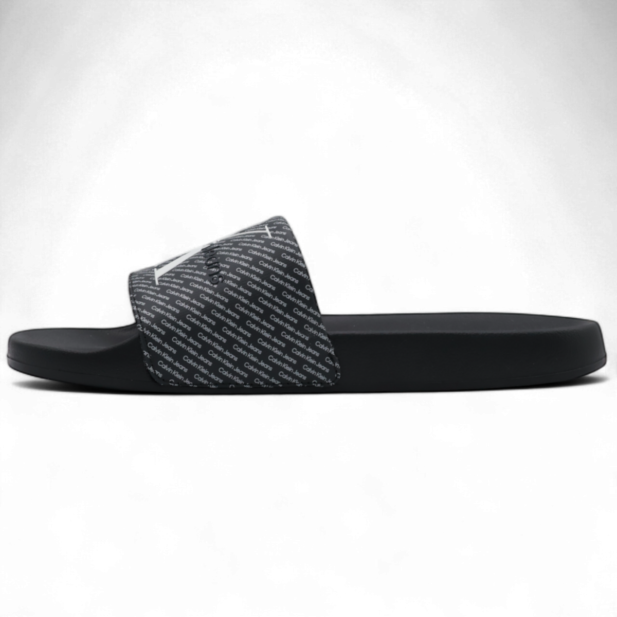 Chanclas Calvin Klein Slide AOP Negro 2