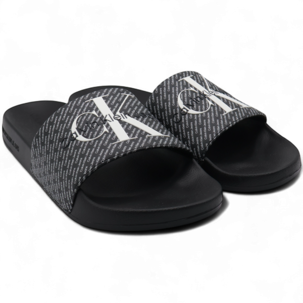 Chanclas Calvin Klein Slide AOP Negro Calvin Klein | Calzado  - Estilo urbano premium