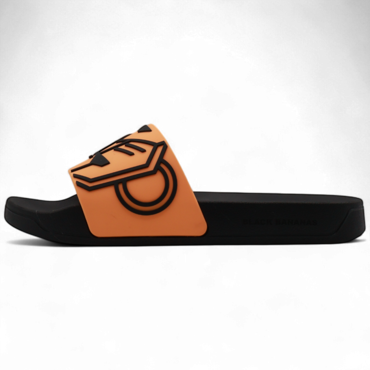 Chanclas Black Bananas Commander Slides Negro y Naranja