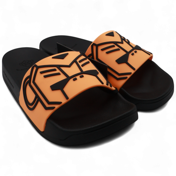 Chanclas Black Bananas Commander Slides Negro y Naranja