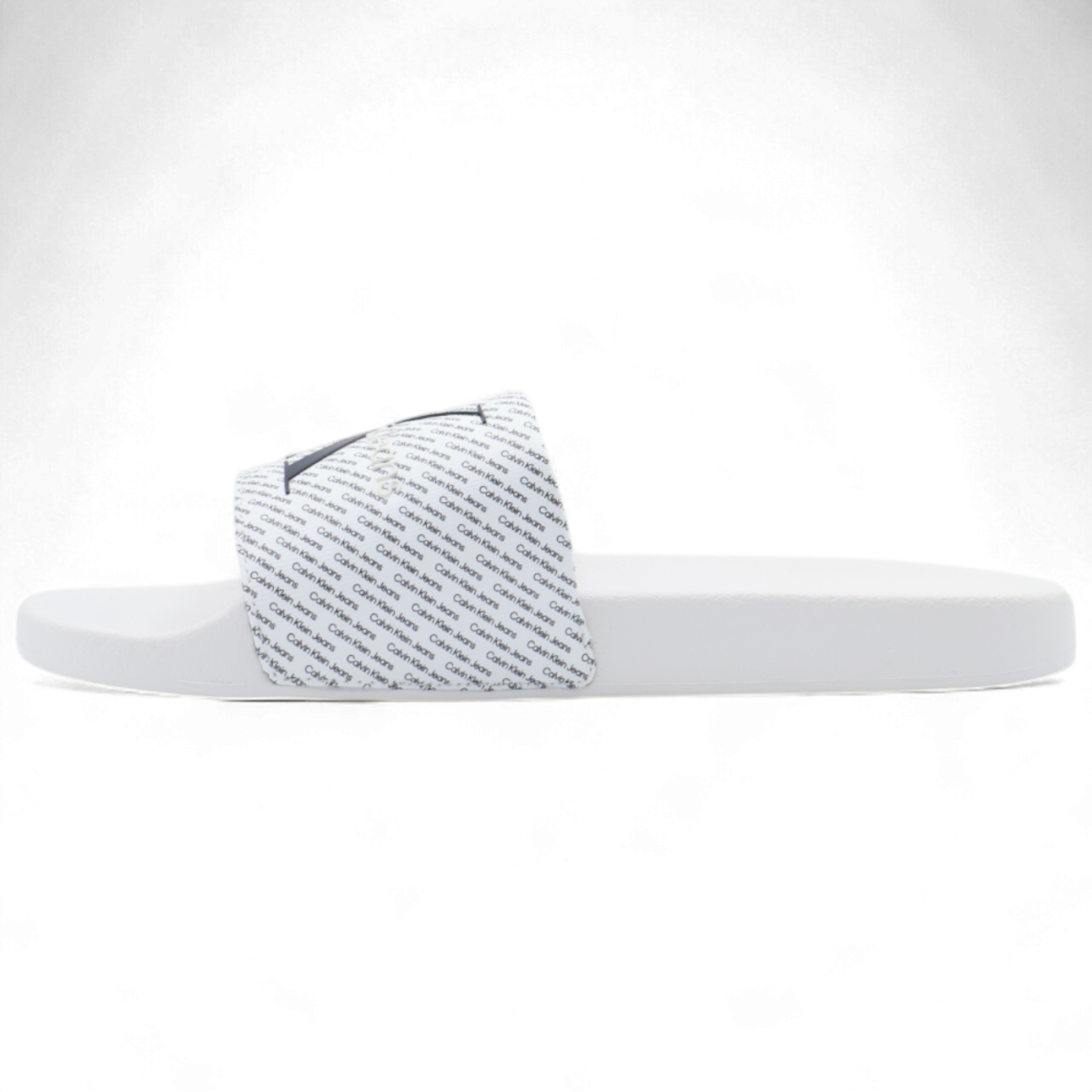 Chanclas Calvin Klein con Logo EStampado Blanco 2