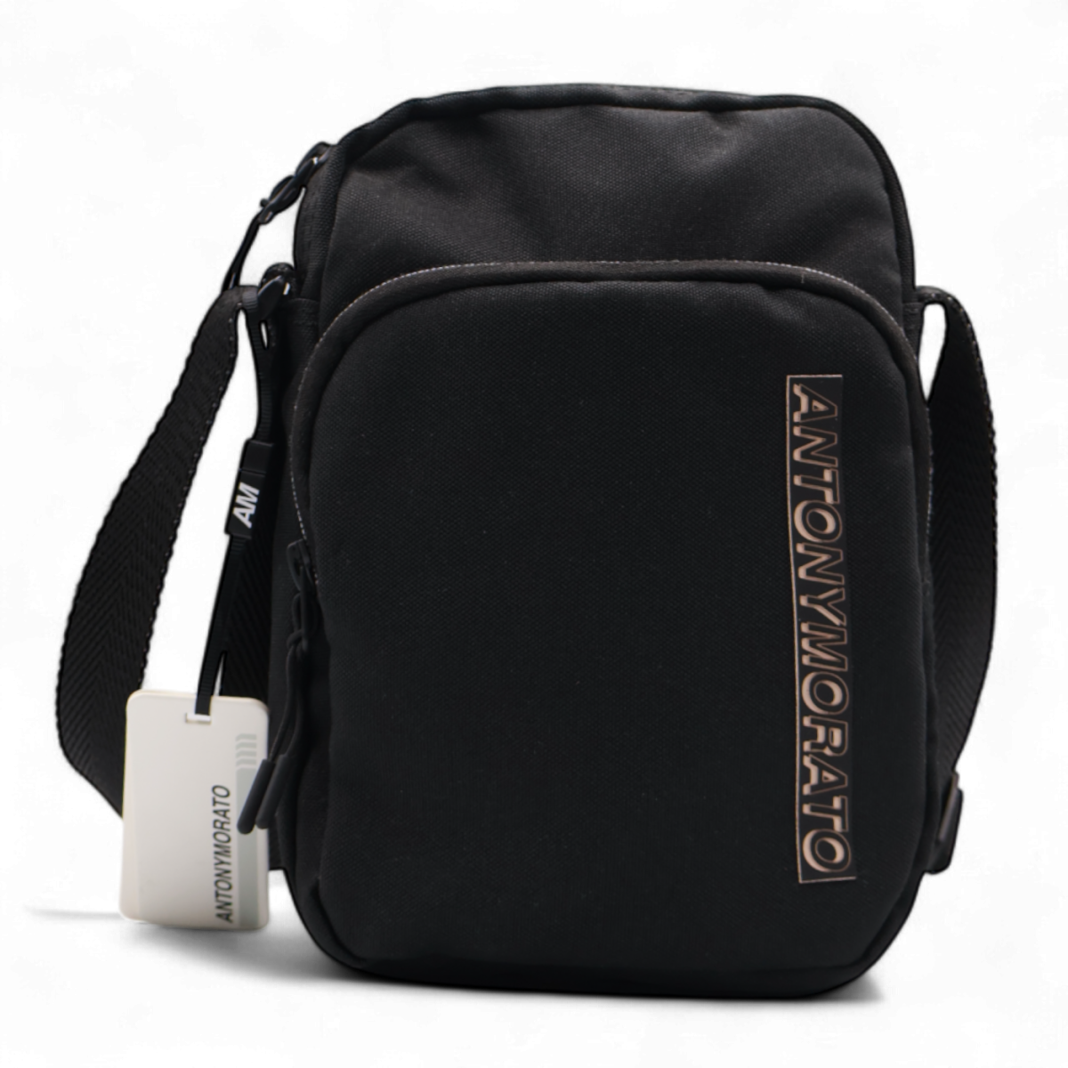 Bandolera Antony Morato Tecnica Logo Efecto 3D Negro