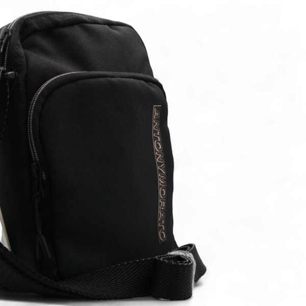 Bandolera Antony Morato Tecnica Logo Efecto 3D Negro