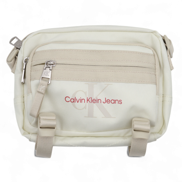 Bandolera Calvin Klein con Logo Jeans Beige