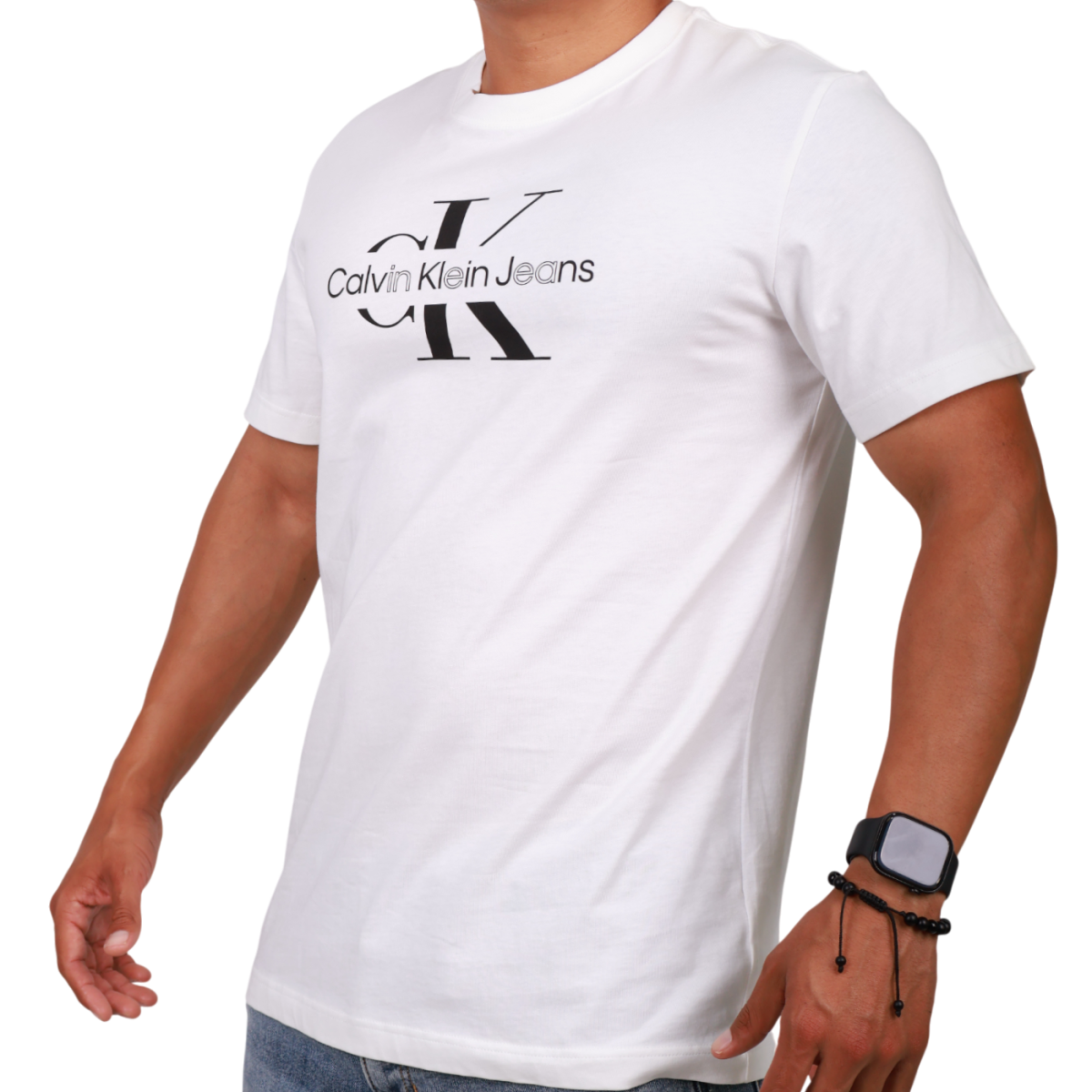 Camiseta Calvin Klein Monogrmaam Basic Frontal Blanco Calvin Klein | Camisetas  - Estilo urbano premium 2