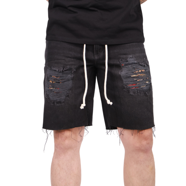 Jeans Corto SikSilk Loose Fit Dani Alves Negro SikSilk | Short  - Estilo urbano premium