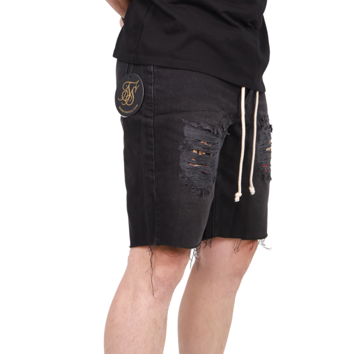 Jeans Corto SikSilk Loose Fit Dani Alves Negro SikSilk | Short  - Estilo urbano premium 2
