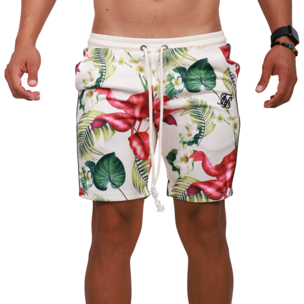 Pantalon SikSilk Retro Tropics Tape Blanco SikSilk | Short  - Estilo urbano premium