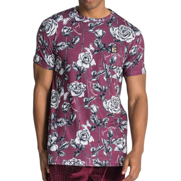 Camiseta Gianni Kavanagh Floral Novel Burdeos Gianni Kavanagh | Camisetas  - Estilo urbano premium