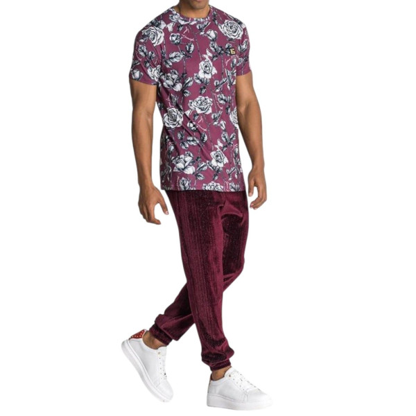 Camiseta Gianni Kavanagh Floral Novel Burdeos Gianni Kavanagh | Camisetas  - Estilo urbano premium