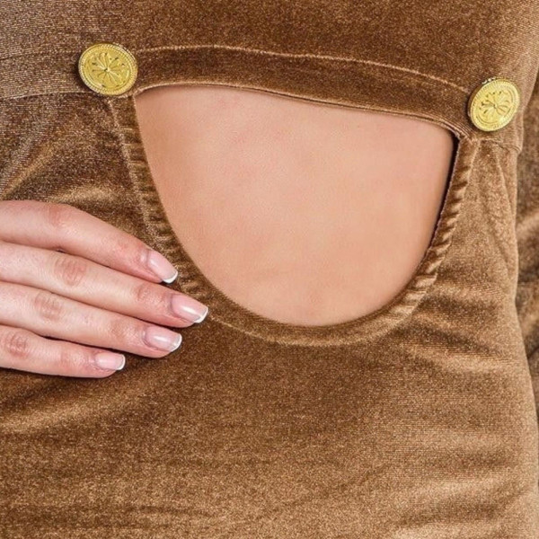 Vestido Gianni Kavanagh Recortado Brividi Oro - Elegancia y Estilo