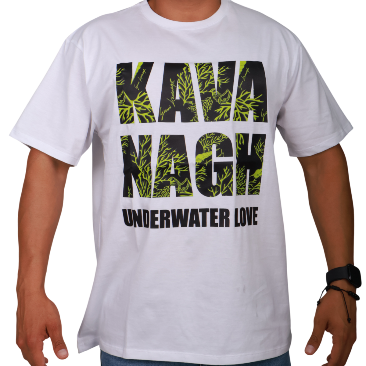 Camiseta Gianni Kavanagh Oversizecon Logo Underwater Blanco Gianni Kavanagh | Camisetas  - Estilo urbano premium