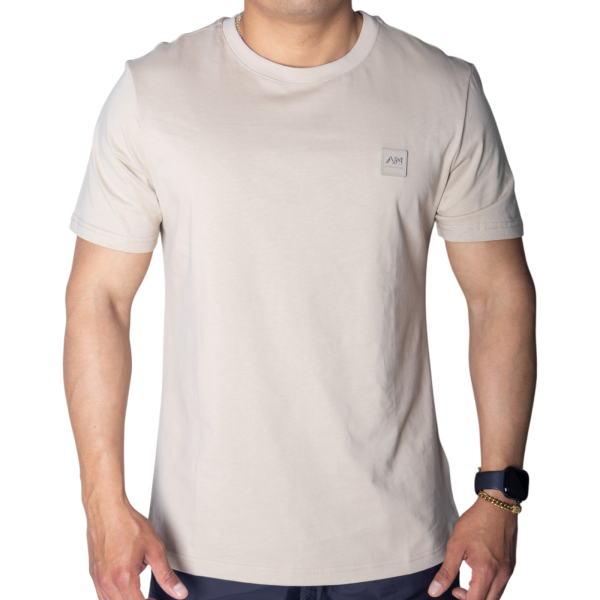 Camiseta Antony Morato Biege Algodon con Logo Metalico Beige Antony Morato | Camisetas  - Estilo urbano premium