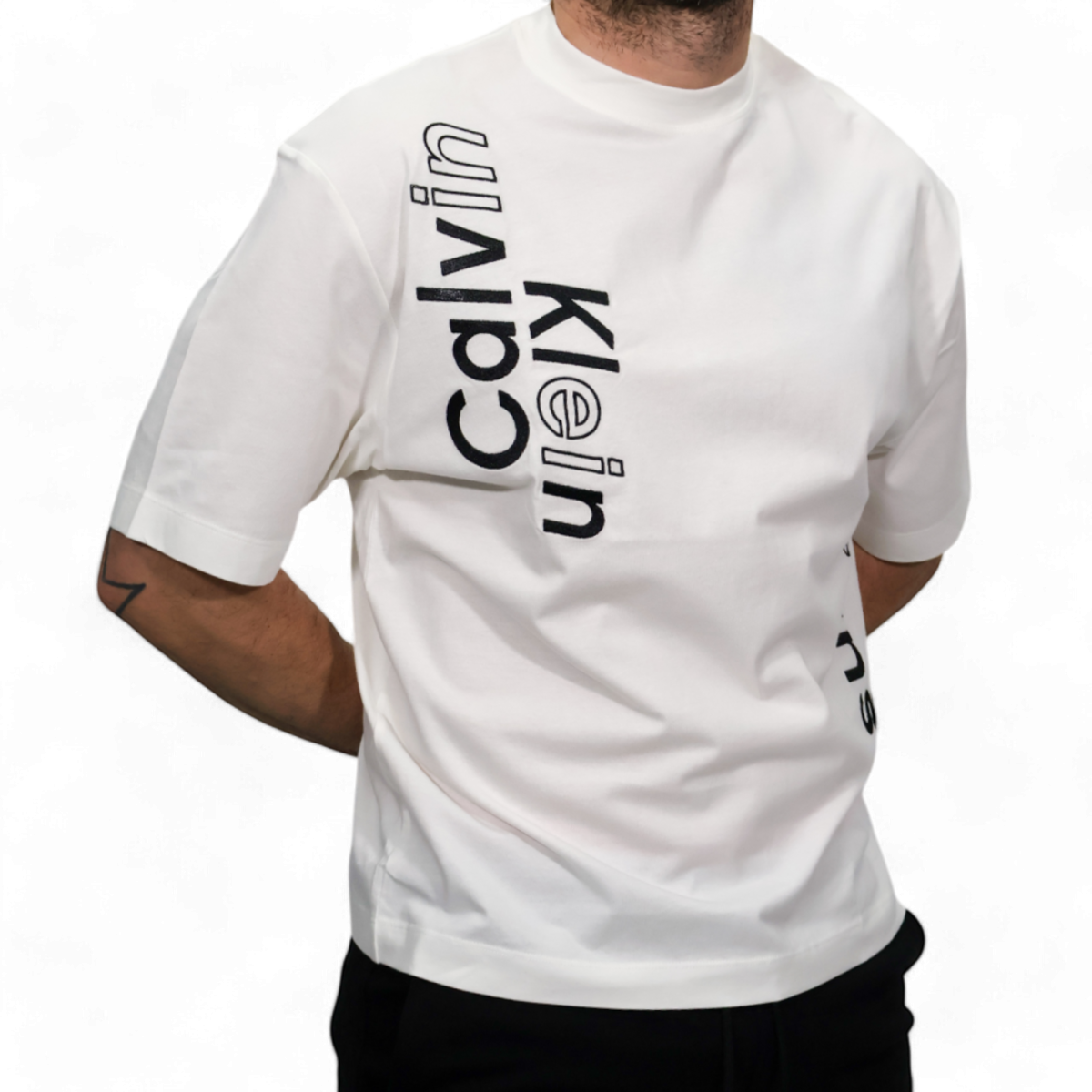Camiseta Calvin Klein Bloque Grafico Blanco Calvin Klein | Camisetas  - Estilo urbano premium 2