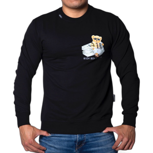 Sudadera OVDS Osito Rich Negra Ovds overdose | Sudaderas  - Estilo urbano premium