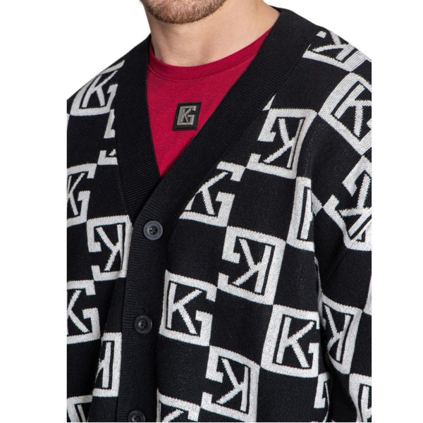 Sudadera Cardigan Gianni Kavanagh Clona Logo GK Negro Gianni Kavanagh | Sudaderas  - Estilo urbano premium