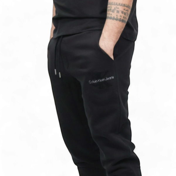 Pantalones De Chandal Calvin Klein de Chenilla con Monograma Negro Calvin Klein | Pantalones  - Estilo urbano premium