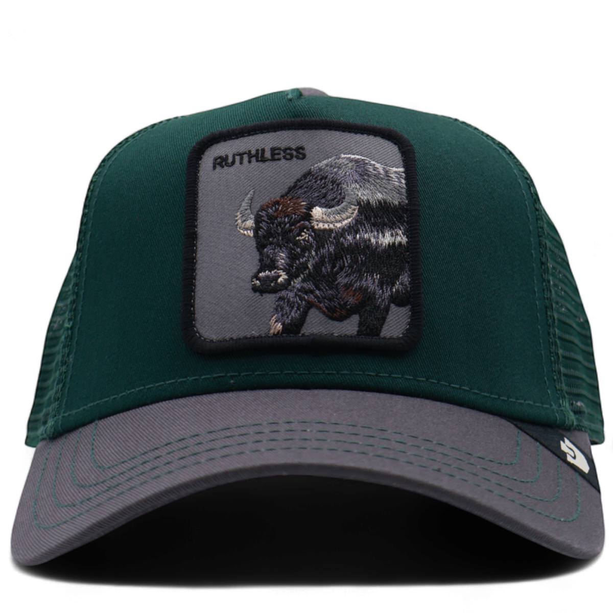 Gorra Goorin Bros Búfalo Ruthless Two-Tone Verde y Gris | Estilo urbano y potente 2