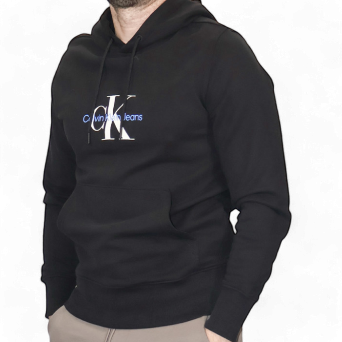 Sudadera Con Capucha Calvin Klein Basica Monologo Negro Calvin Klein | Sudaderas  - Estilo urbano premium 2