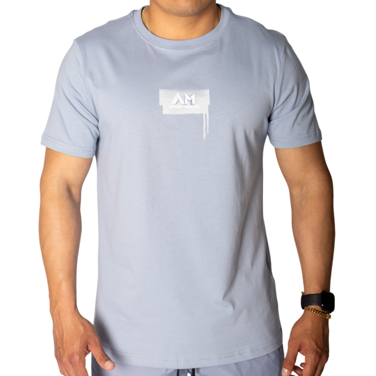 Camiseta Antony Morato Azul Sky con Estampado Logo Blanco Antony Morato | Camisetas  - Estilo urbano premium