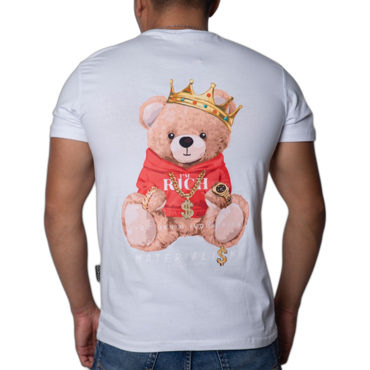 Camiseta OVDS Osito King Blanca Ovds overdose | Camisetas  - Estilo urbano premium