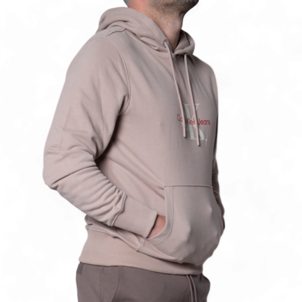Sudadera Con Capucha Calvin Klein Basica Monologo Beige Calvin Klein | Sudaderas  - Estilo urbano premium