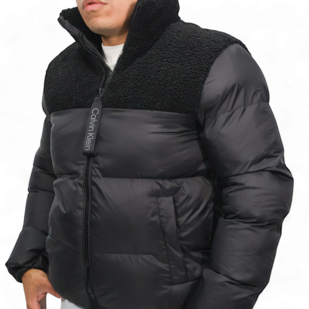 Chaqueta de Plumas Calvin Klein Sherpa Negro Calvin Klein | Abrigos y Chaquetas Hombre  - Estilo urbano premium 2