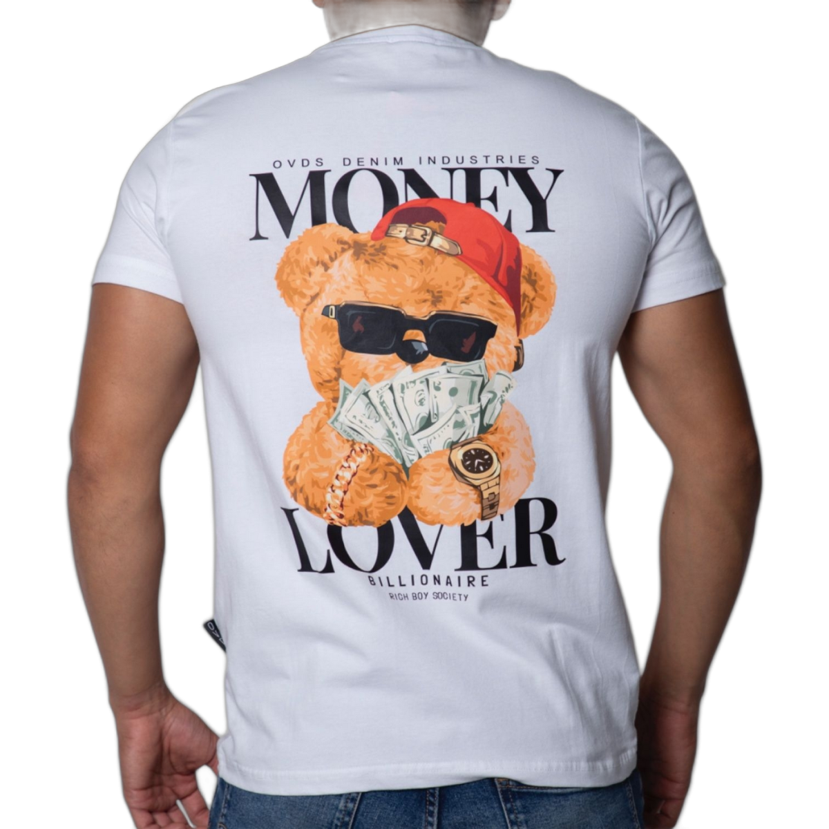 Camiseta OVDS Osito Money Blanca Ovds overdose | Camisetas  - Estilo urbano premium