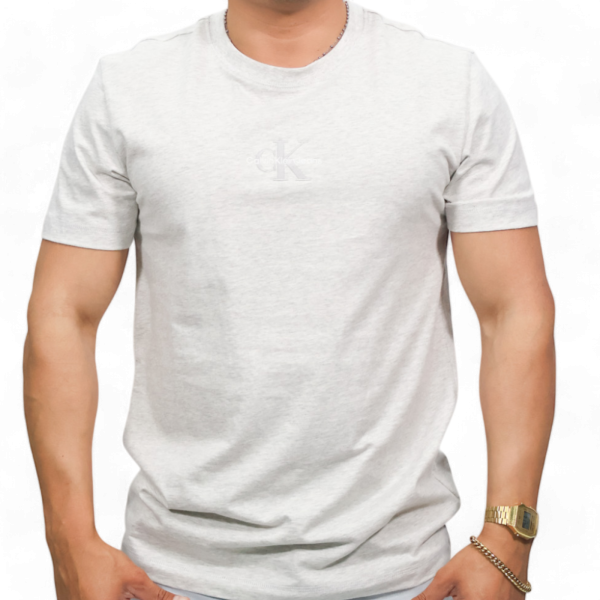 Camiseta Calvin Klein Monologo Gris Calvin Klein | Camisetas  - Estilo urbano premium
