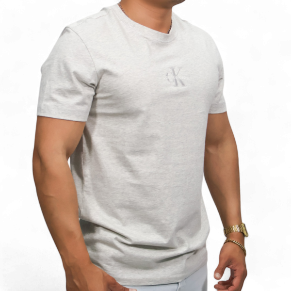 Camiseta Calvin Klein Monologo Gris Calvin Klein | Camisetas  - Estilo urbano premium