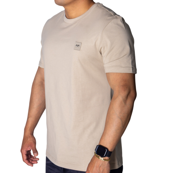 Camiseta Antony Morato Biege Algodon con Logo Metalico Beige Antony Morato | Camisetas  - Estilo urbano premium
