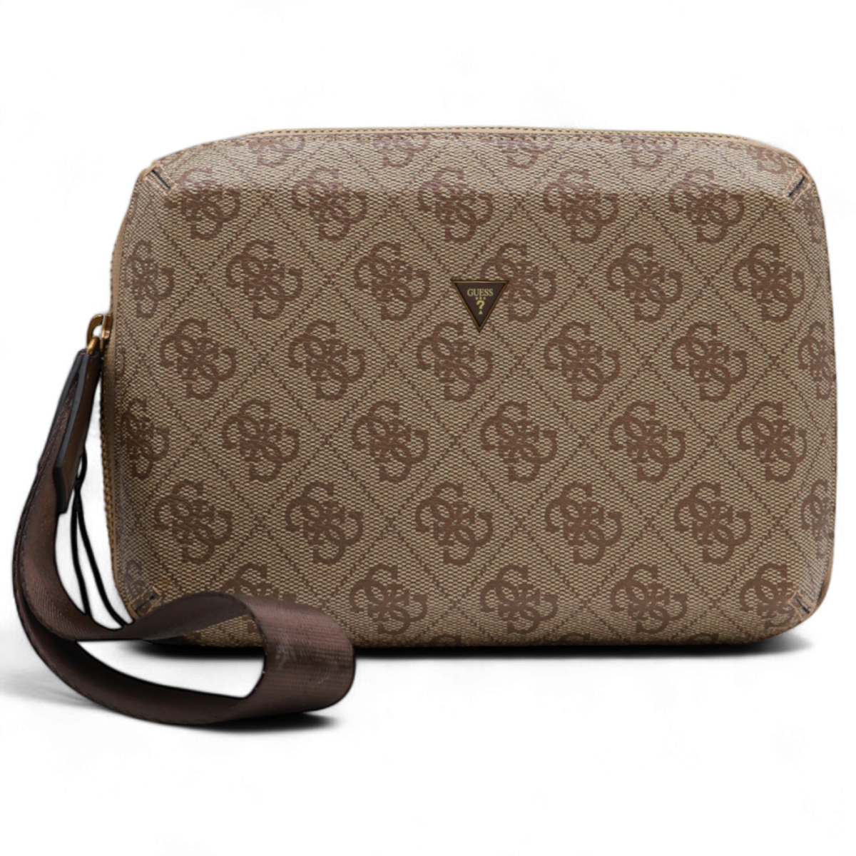 Neceser Guess Moderno con Logo 4G Marron