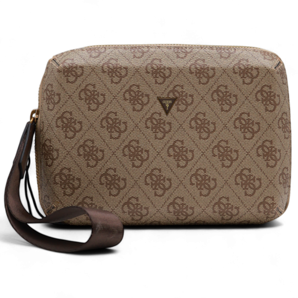 Neceser Guess Moderno con Logo 4G Marron