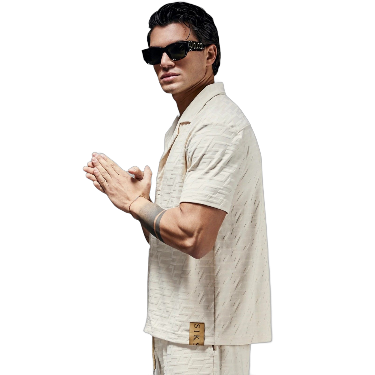Camisa SikSilk de Toalla Crudo Blanco SikSilk | Camisas y Polos  - Estilo urbano premium