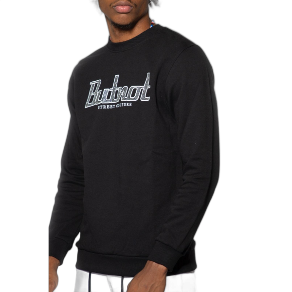 Sudadera ButNot Letras Brillantes Negro ButNot | Sudaderas  - Estilo urbano premium
