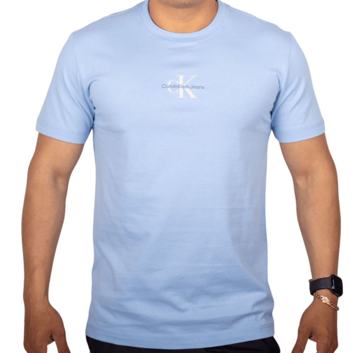 Camiseta Calvin Klein Jeans Monologo Basic Celeste Calvin Klein | Camisetas  - Estilo urbano premium