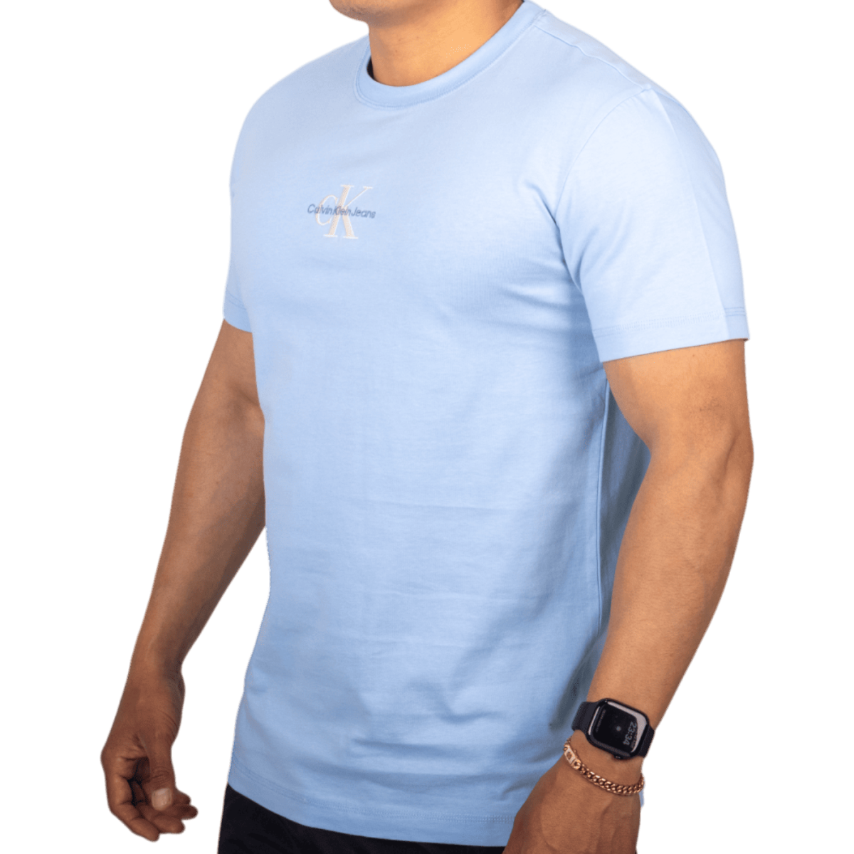 Camiseta Calvin Klein Jeans Monologo Basic Celeste Calvin Klein | Camisetas  - Estilo urbano premium 2