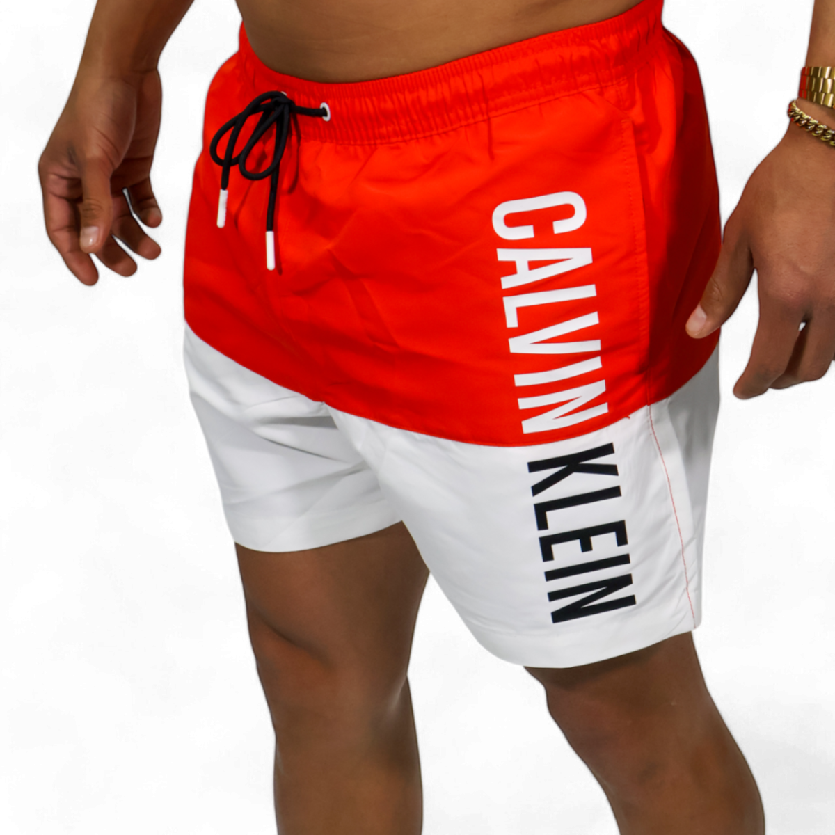 Bañador Calvin Klein Drawstring Block Rojo Calvin Klein | Ropa de baño  - Estilo urbano premium