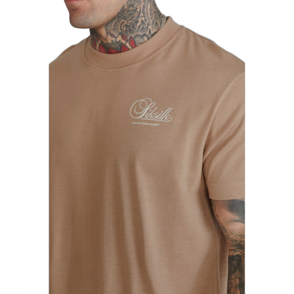 Camiseta SikSilk Oversize Graphic Beige SikSilk | Camisetas  - Estilo urbano premium
