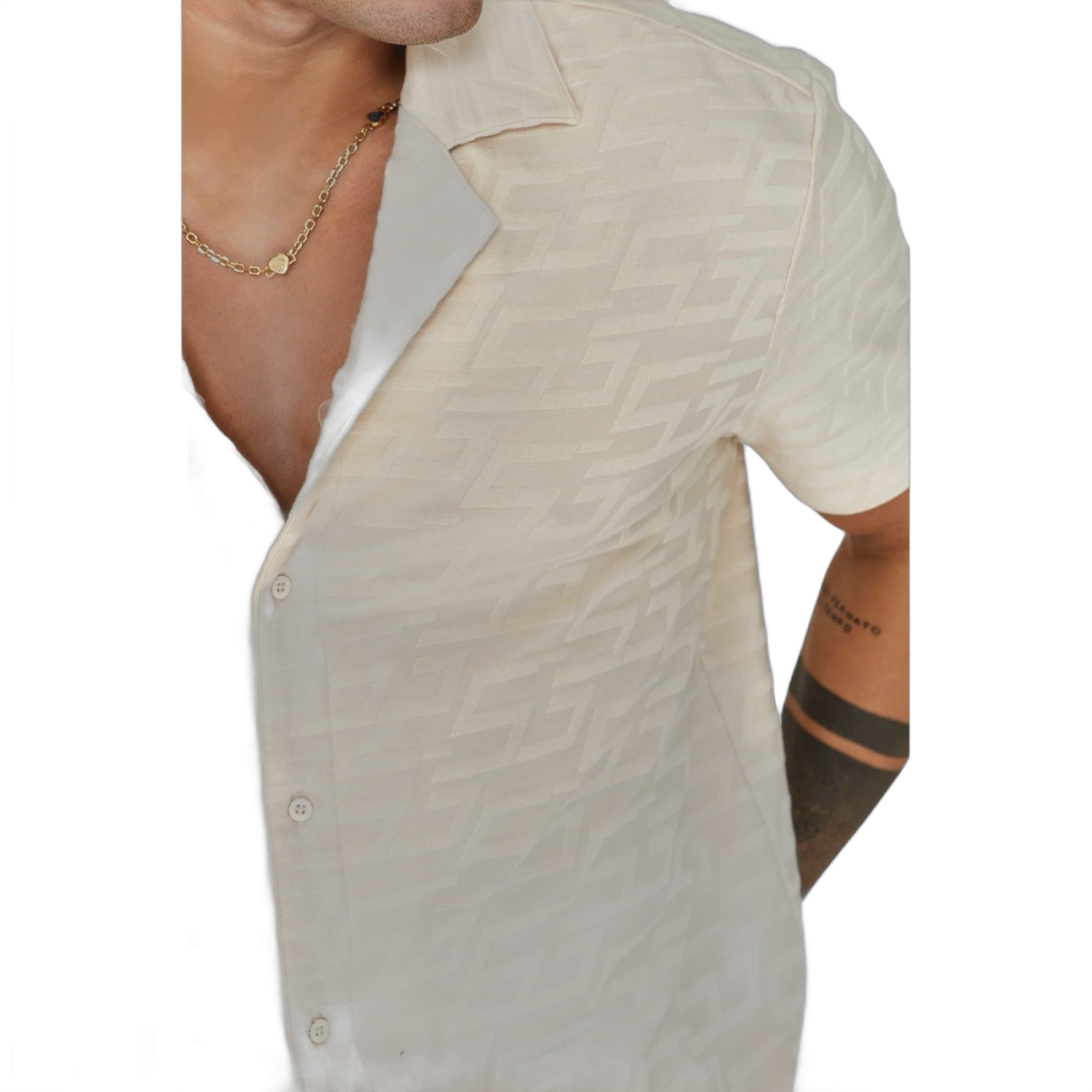Camisa SikSilk de Toalla Crudo Blanco SikSilk | Camisas y Polos  - Estilo urbano premium 2