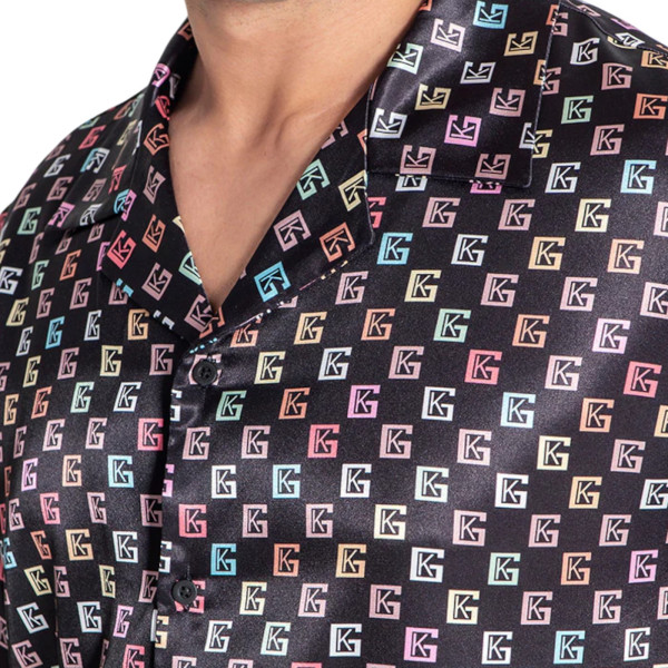 Camisa Gianni Kavanagh Satinada Alma Negro Gianni Kavanagh | Camisas y Polos  - Estilo urbano premium