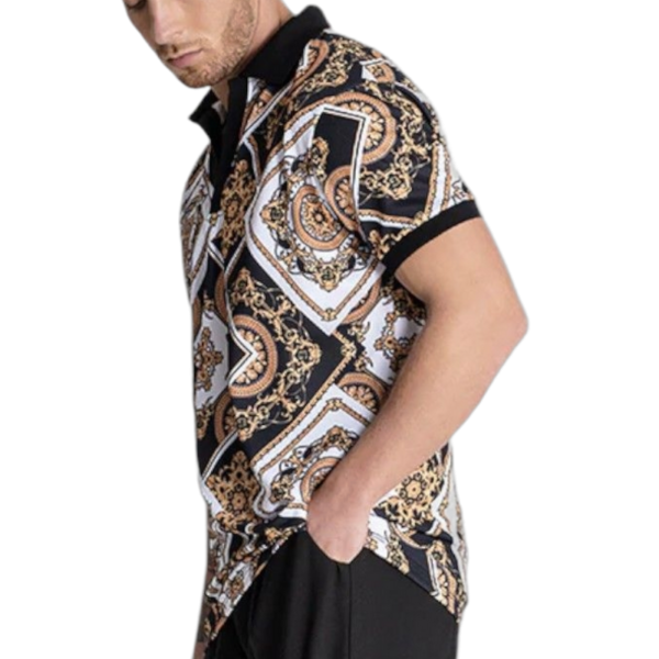 Polo Gianni Kavanagh Splendour Dorado Negro Gianni Kavanagh | Camisas y Polos  - Estilo urbano premium