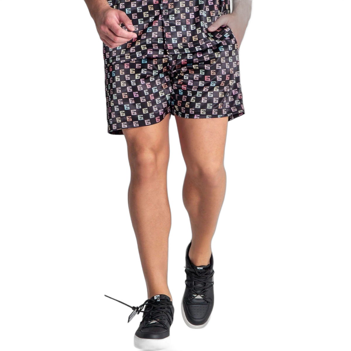Pantalon Corto Gianni Kavanagh Satinado Alma Negro Gianni Kavanagh | Short  - Estilo urbano premium