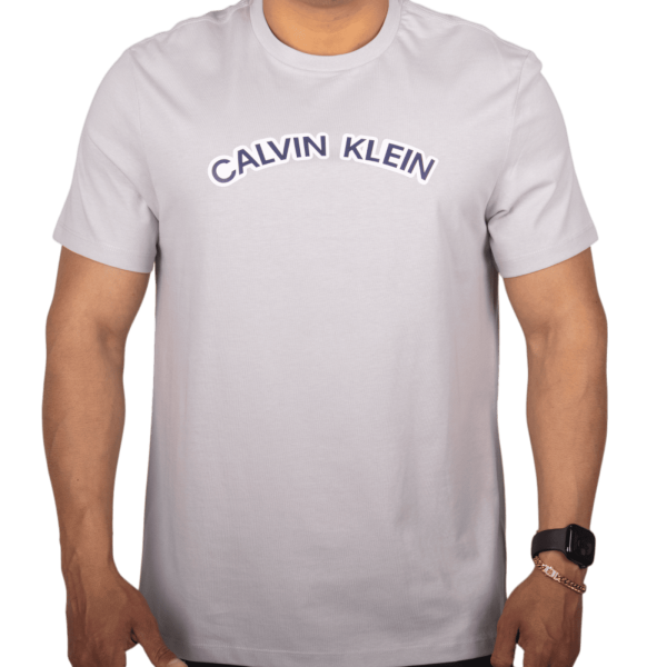 Camiseta Calvin Klein Logo Curvo Gris Calvin Klein | Camisetas  - Estilo urbano premium