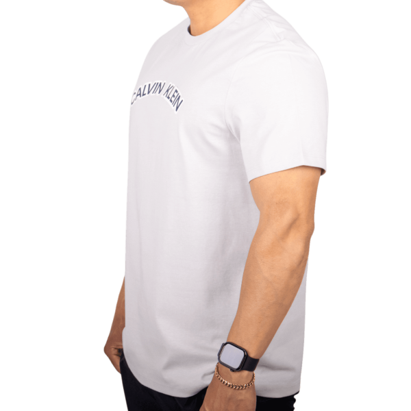 Camiseta Calvin Klein Logo Curvo Gris Calvin Klein | Camisetas  - Estilo urbano premium