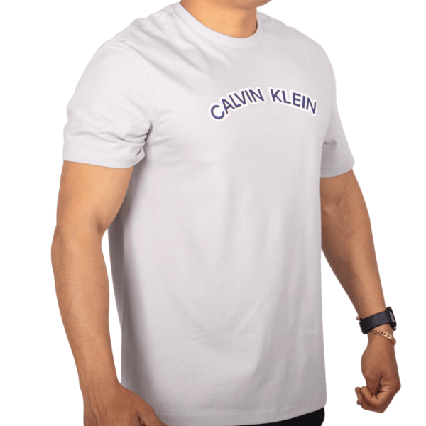Camiseta Calvin Klein Logo Curvo Gris Calvin Klein | Camisetas  - Estilo urbano premium