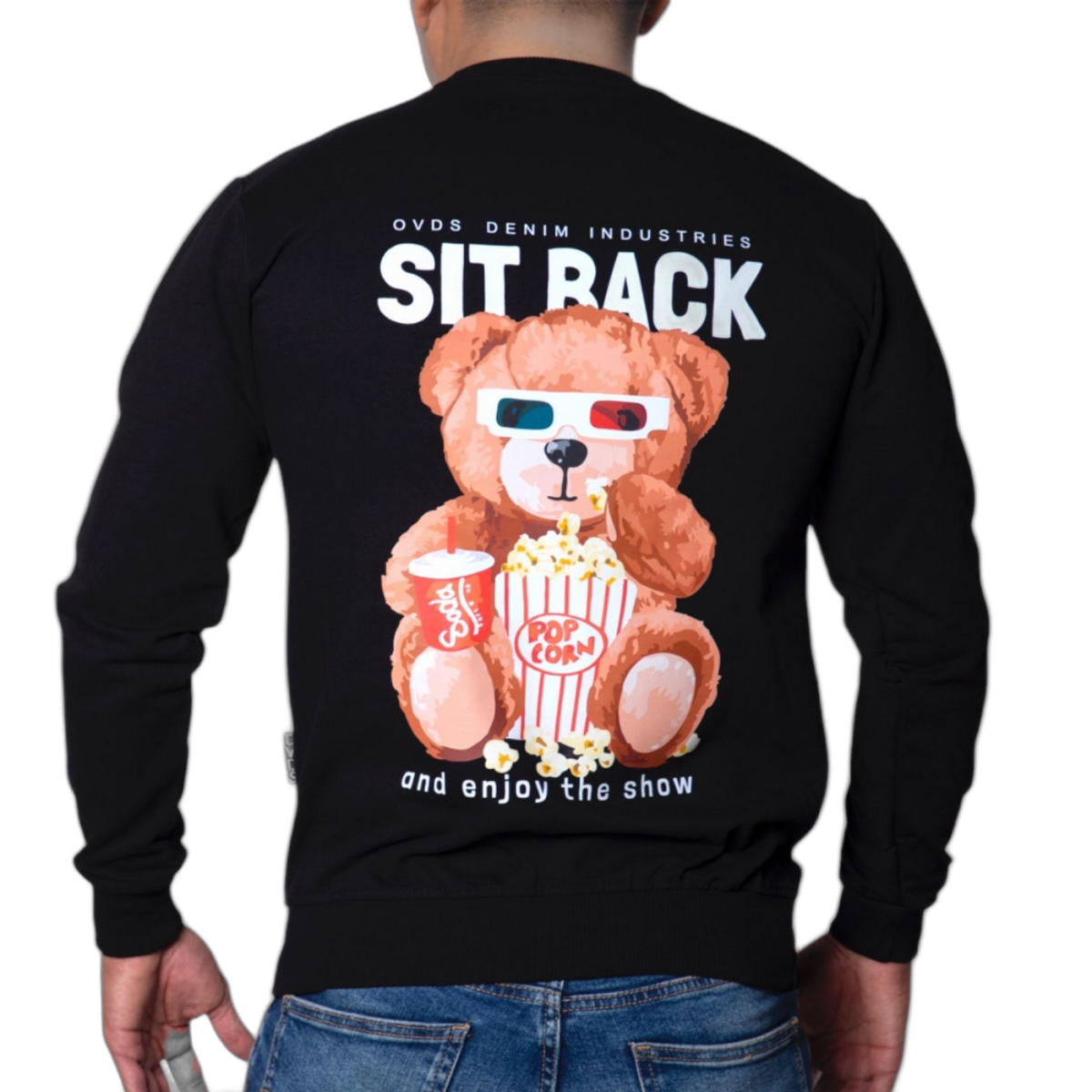 Sudadera OVDS Osito Sit Back Negra Ovds overdose | Sudaderas  - Estilo urbano premium