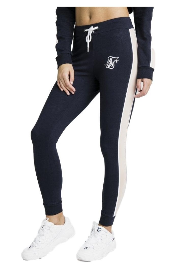 womens black sik silk joggers